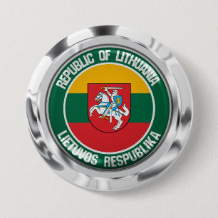 Chapa Redonda De 7 Cm Emblema de Ronda de Lituania