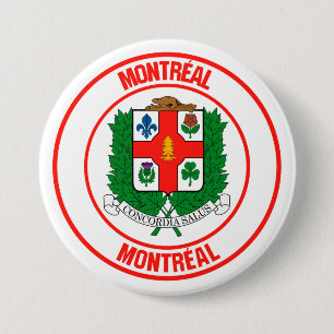 Chapa Redonda De 7 Cm Emblema de Ronda de Montreal