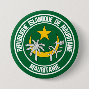 Chapa Redonda De 7 Cm Emblema de Ronda Mauritania
