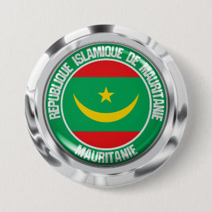 Chapa Redonda De 7 Cm Emblema de Ronda Mauritania