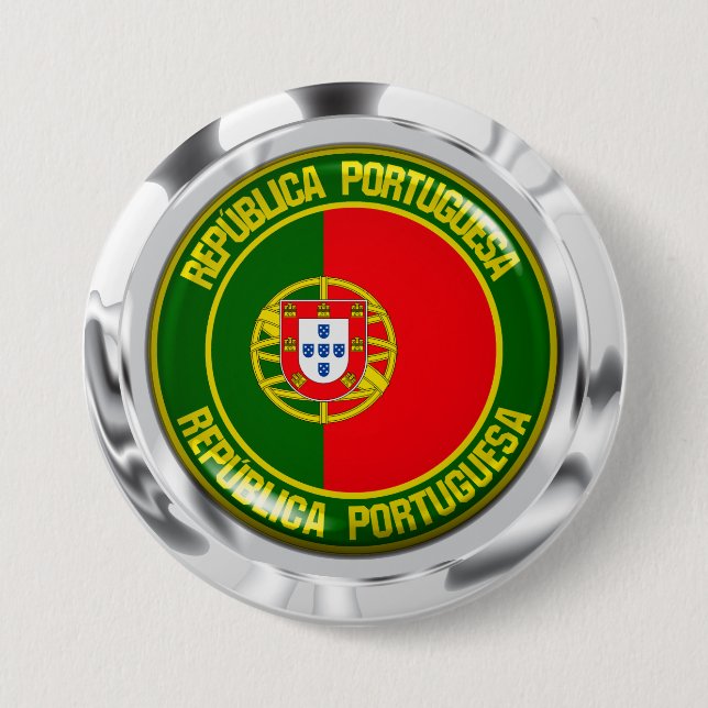 Chapa Redonda De 7 Cm Emblema de Ronda Portugal (Anverso)