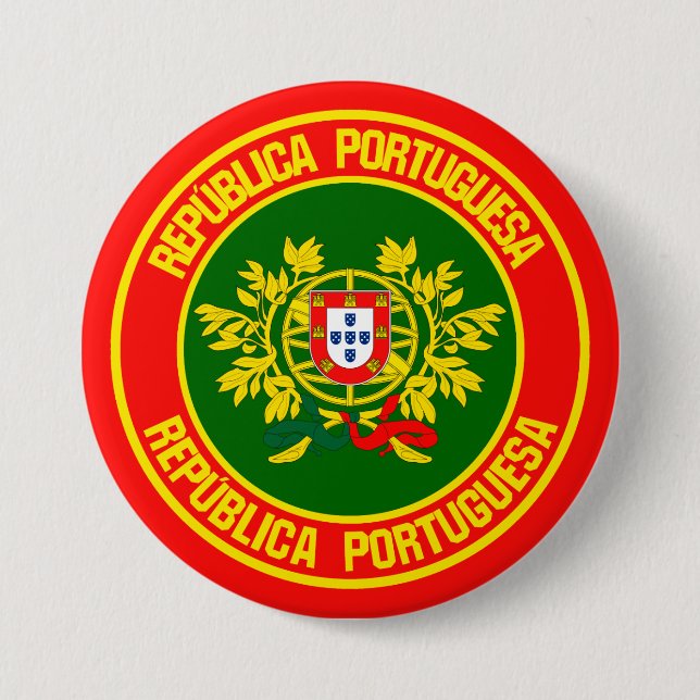 Chapa Redonda De 7 Cm Emblema de Ronda Portugal (Anverso)