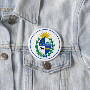Chapa Redonda De 7 Cm emblema de Uruguay