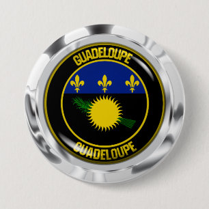 Chapa Redonda De 7 Cm Emblema redondeado de Guadalupe