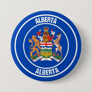 Chapa Redonda De 7 Cm Emblema redondo de Alberta