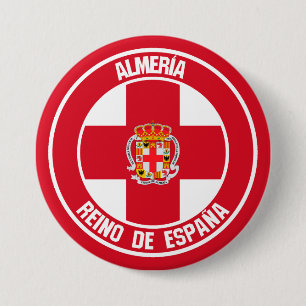 Chapa Redonda De 7 Cm Emblema redondo de Almería