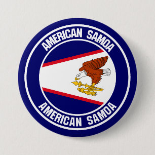 Chapa Redonda De 7 Cm Emblema redondo de American Samoa