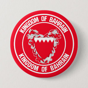 Chapa Redonda De 7 Cm Emblema Redondo de Bahrein