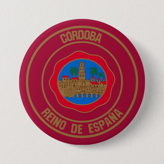 Chapa Redonda De 7 Cm Emblema redondo de Córdoba (Anverso)