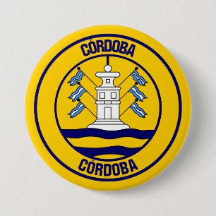 Chapa Redonda De 7 Cm Emblema redondo de Córdoba