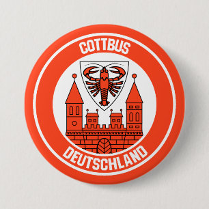 Chapa Redonda De 7 Cm Emblema redondo de Cottbus