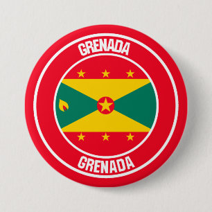 Chapa Redonda De 7 Cm Emblema redondo de Granada