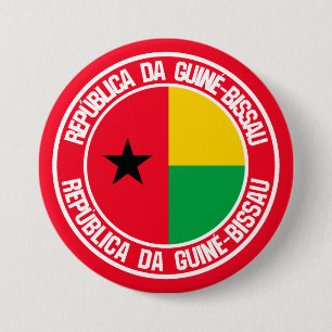 Chapa Redonda De 7 Cm Emblema redondo de Guinea-Bissau