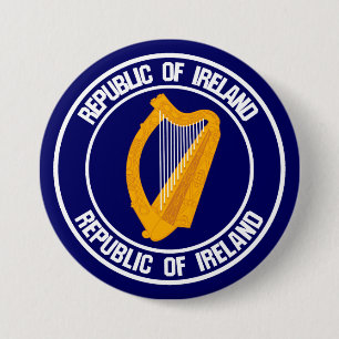 Chapa Redonda De 7 Cm Emblema redondo de Irlanda