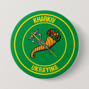 Chapa Redonda De 7 Cm Emblema redondo de Kharkiv