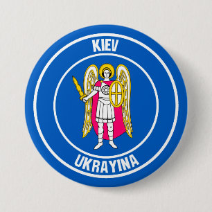 Chapa Redonda De 7 Cm Emblema redondo de Kiev