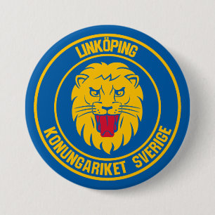 Chapa Redonda De 7 Cm Emblema Redondo de Linköping