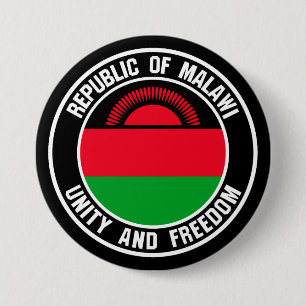Chapa Redonda De 7 Cm Emblema Redondo de Malawi