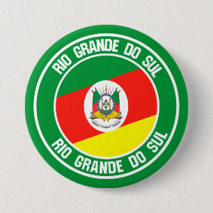 Chapa Redonda De 7 Cm Emblema redondo de Río Grande del Sur