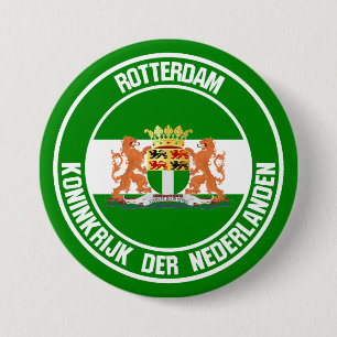 Chapa Redonda De 7 Cm Emblema redondo de Rotterdam