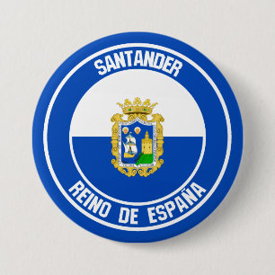 Chapa Redonda De 7 Cm Emblema redondo de Santander