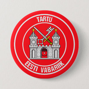 Chapa Redonda De 7 Cm Emblema redondo de Tartu