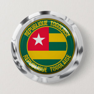 Chapa Redonda De 7 Cm Emblema redondo de Togo