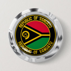 Chapa Redonda De 7 Cm Emblema redondo de Vanuatu