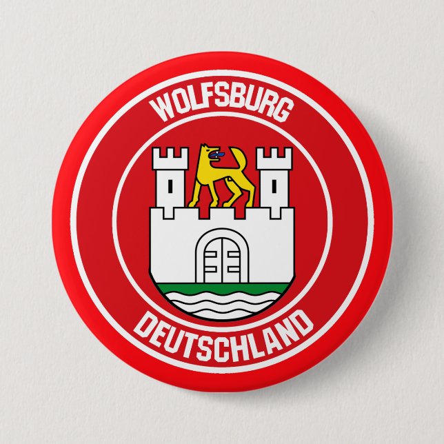 Chapa Redonda De 7 Cm Emblema redondo de Wolfsburg (Anverso)