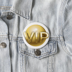 Chapa Redonda De 7 Cm Emblema VIP de oro 3D de lujo