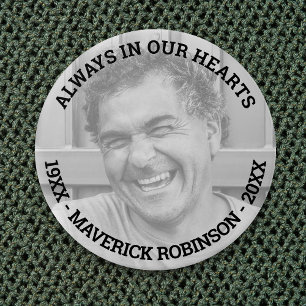 Chapa Redonda De 7 Cm En el funeral conmemorativo de la foto de amor por