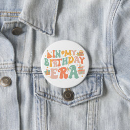 Chapa Redonda De 7 Cm En la era de mi cumpleaños | Cartas de Pastel Groo