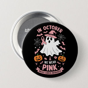 Chapa Redonda De 7 Cm En Octubre Usamos Cáncer De Mama De Bruja Rosa