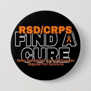 CHAPA REDONDA DE 7 CM ENCONTRAR UNA CURA/NEGRO...RSD/CRPS