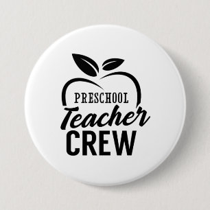 Chapa Redonda De 7 Cm Equipo de profesores de preescolar