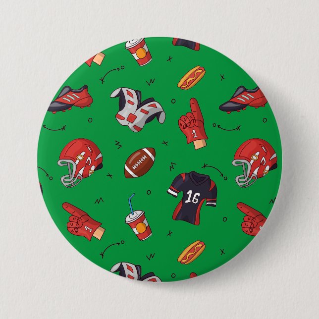 Chapa Redonda De 7 Cm Equipo deportivo de fútbol, comida y bebida (Anverso)