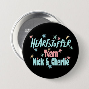 Chapa Redonda De 7 Cm Equipo Nick Y Charlie Black
