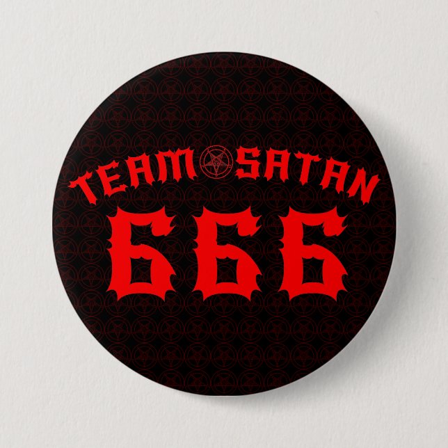 Chapa Redonda De 7 Cm Equipo Satan 666 (Anverso)