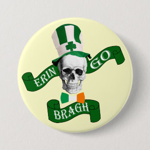 Chapa Redonda De 7 Cm Erin go bragh Día de St Patrick