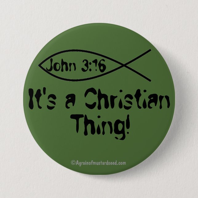 Chapa Redonda De 7 Cm Es una cosa cristiana (Anverso)