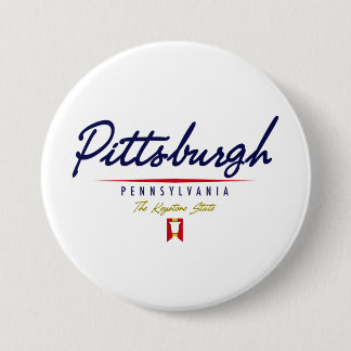 Chapa Redonda De 7 Cm Escritura de Pittsburgh