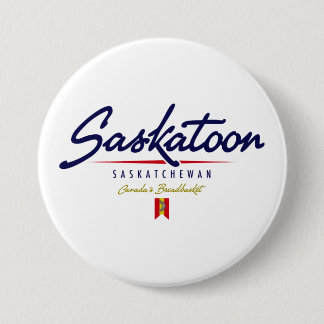 Chapa Redonda De 7 Cm Escritura de Saskatoon