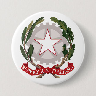 Chapa Redonda De 7 Cm Escudo de armas de Italia