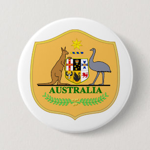 Chapa Redonda De 7 Cm Escudo de la selección de fútbol de Australia