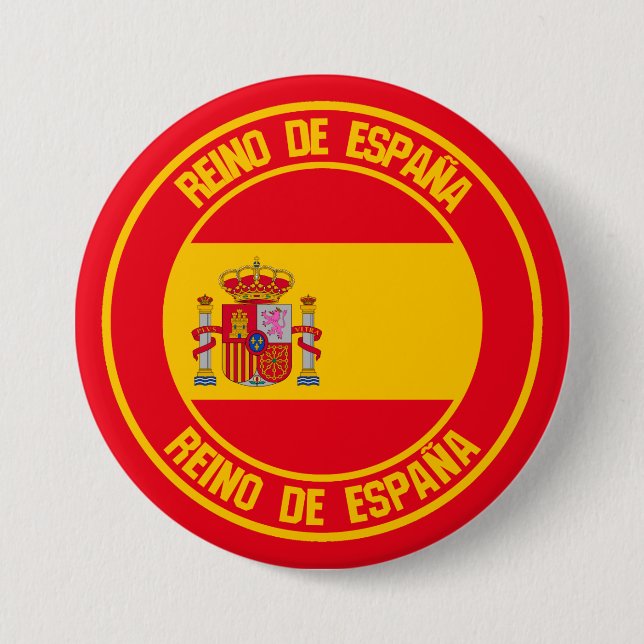 Chapa Redonda De 7 Cm España redonda Emblem (Anverso)