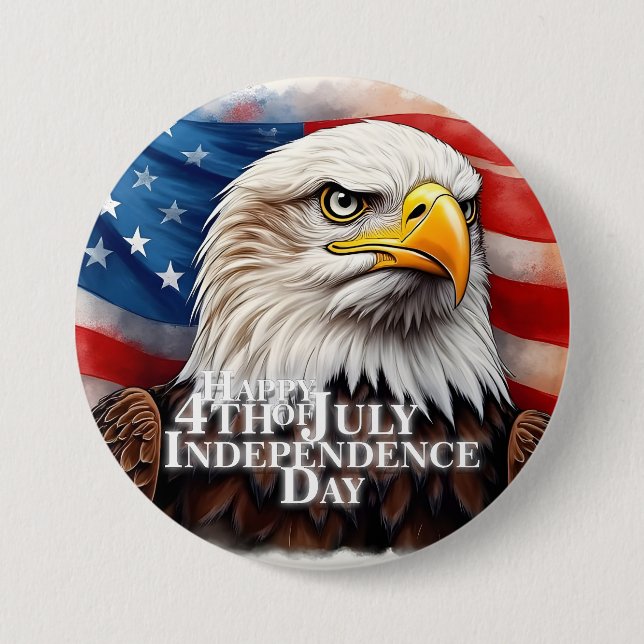 Chapa Redonda De 7 Cm Espíritu de independencia (Anverso)