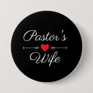 Chapa Redonda De 7 Cm Esposa del Pastor