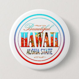 Chapa Redonda De 7 Cm Estado de la hawaiana de Hawaii