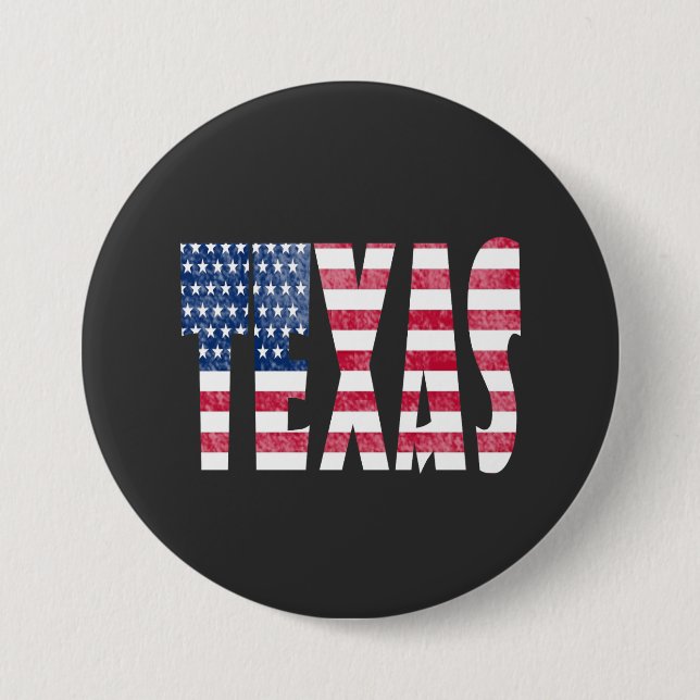 Chapa Redonda De 7 Cm Estado de Texas  (Anverso)