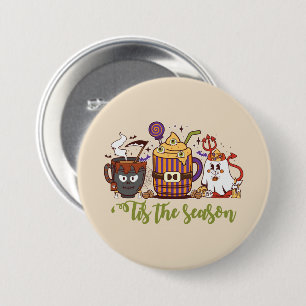 Chapa Redonda De 7 Cm "Este Es El Café De Halloween De Temporada